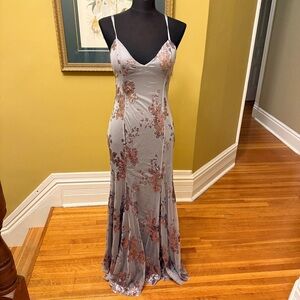 Elegant Floral Spaghetti Strap Dress